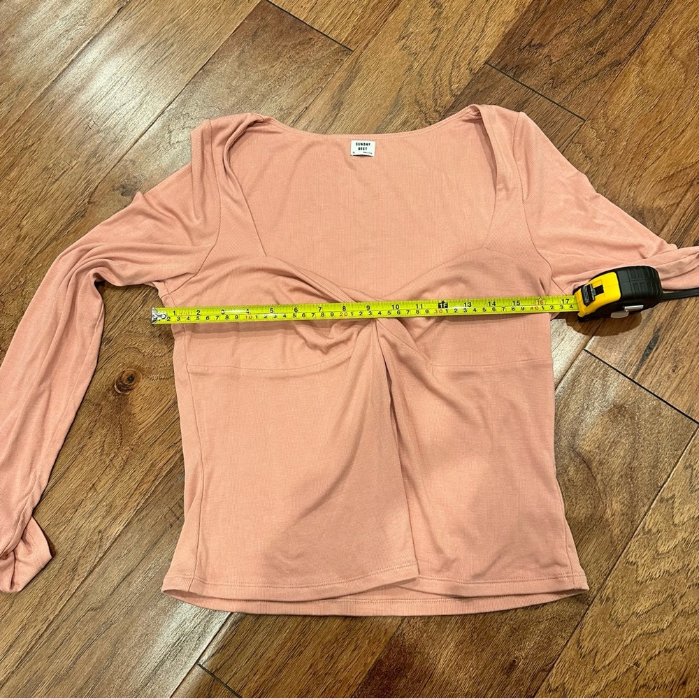 Aritzia Sunday Best Lula Long Sleeve Top Size XL - Picture 6 of 8